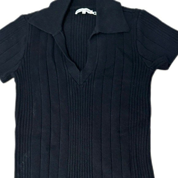 Reformation Janine Cotton Knit Short Sleeve Casual Sweater Mini Dress Size Small - Picture 5 of 7